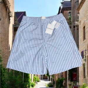 Givenchy logo-print striped cotton shorts M